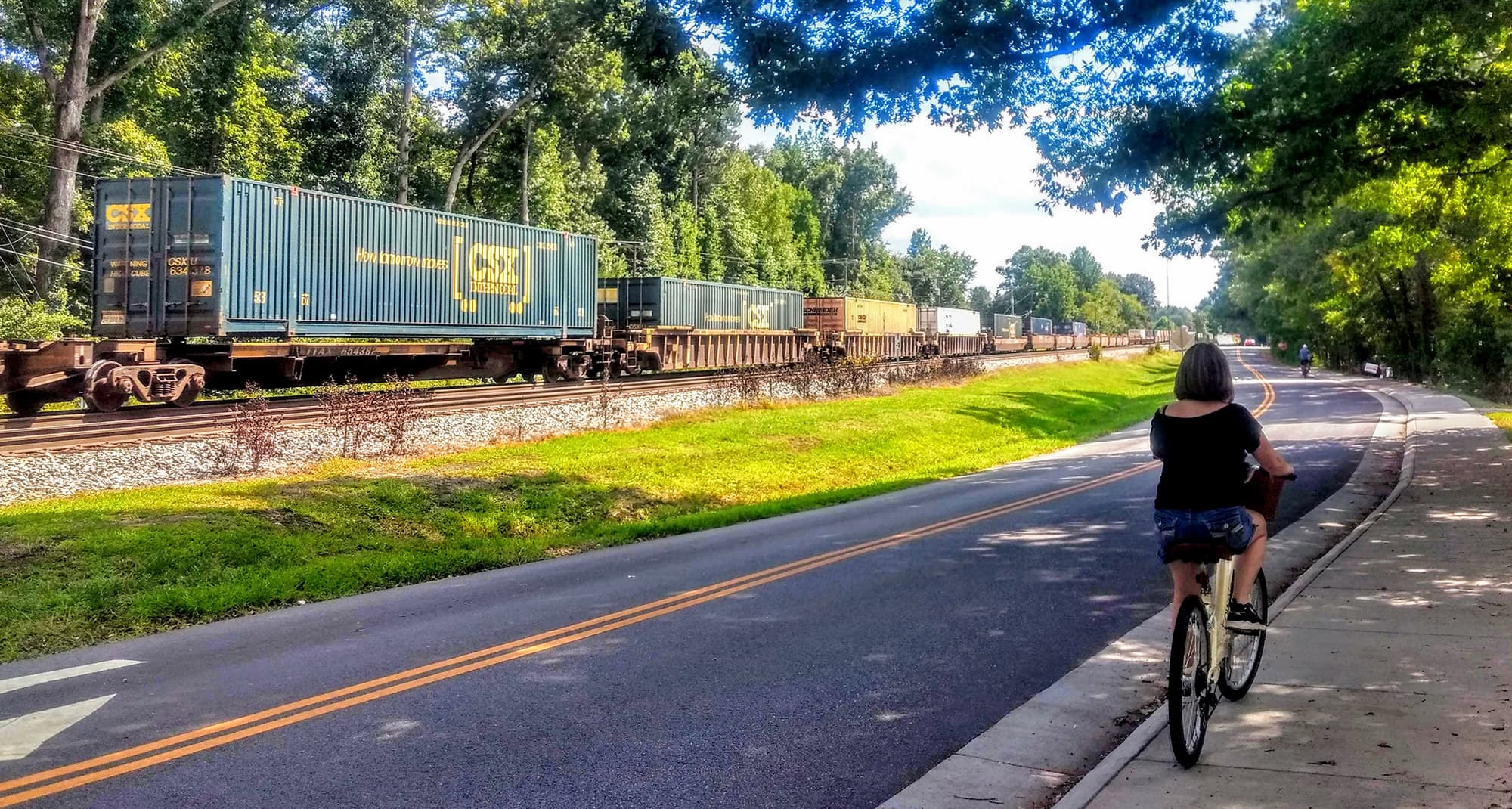 Bike rider exploring Hanover County